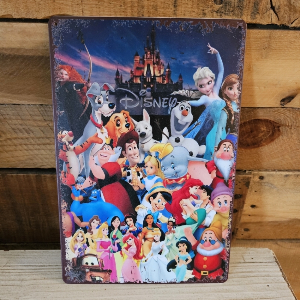 Disney character tin sign 7-3/4" x 11-3/4"